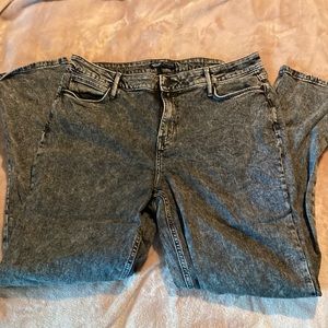 Simply Vera VeraWang Black Acid Wash Straight Leg Jeans